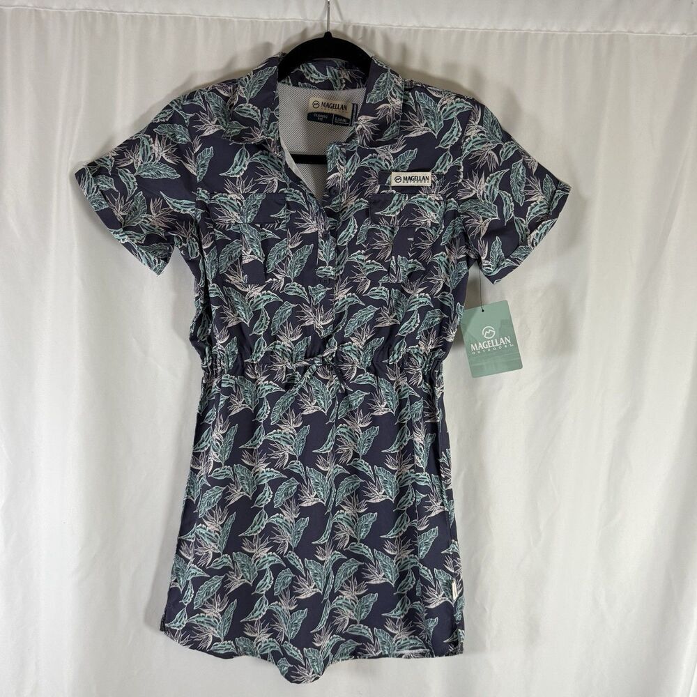 New Magellan Dress Girls Large 10/12 Short Sleeve Fishing Gear Classic Fit